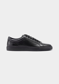 Ivory Prestige Leather Low-Top Sneaker Black