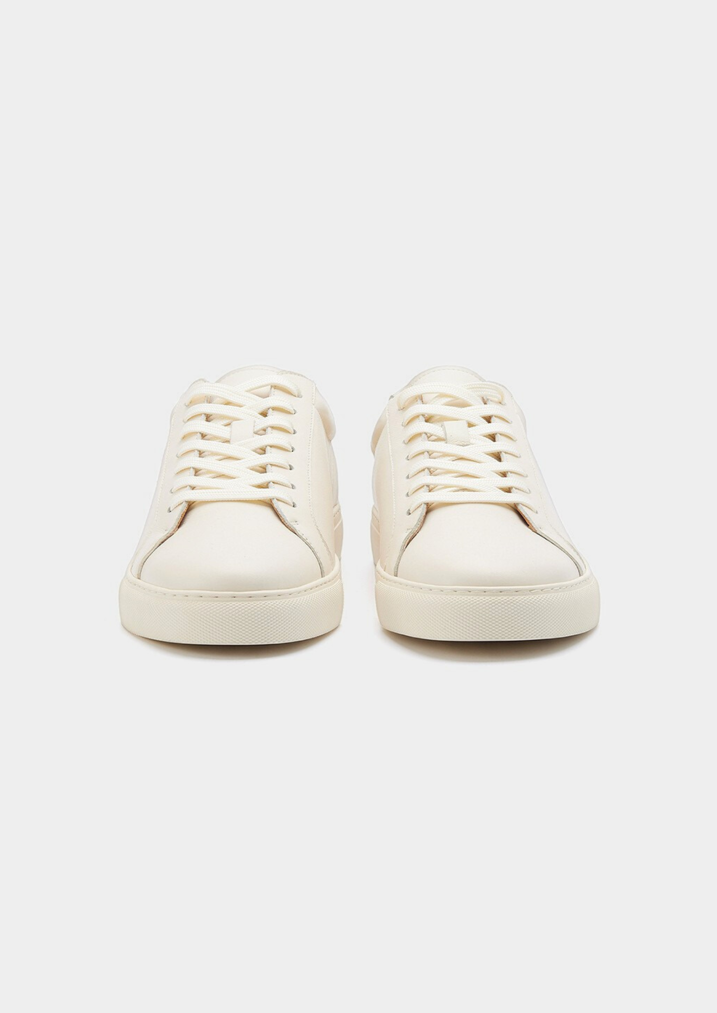 Ivory Prestige Leather Low-Top Sneaker White