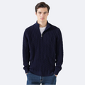 James | Classic Cable Half Zip Knit Sweater