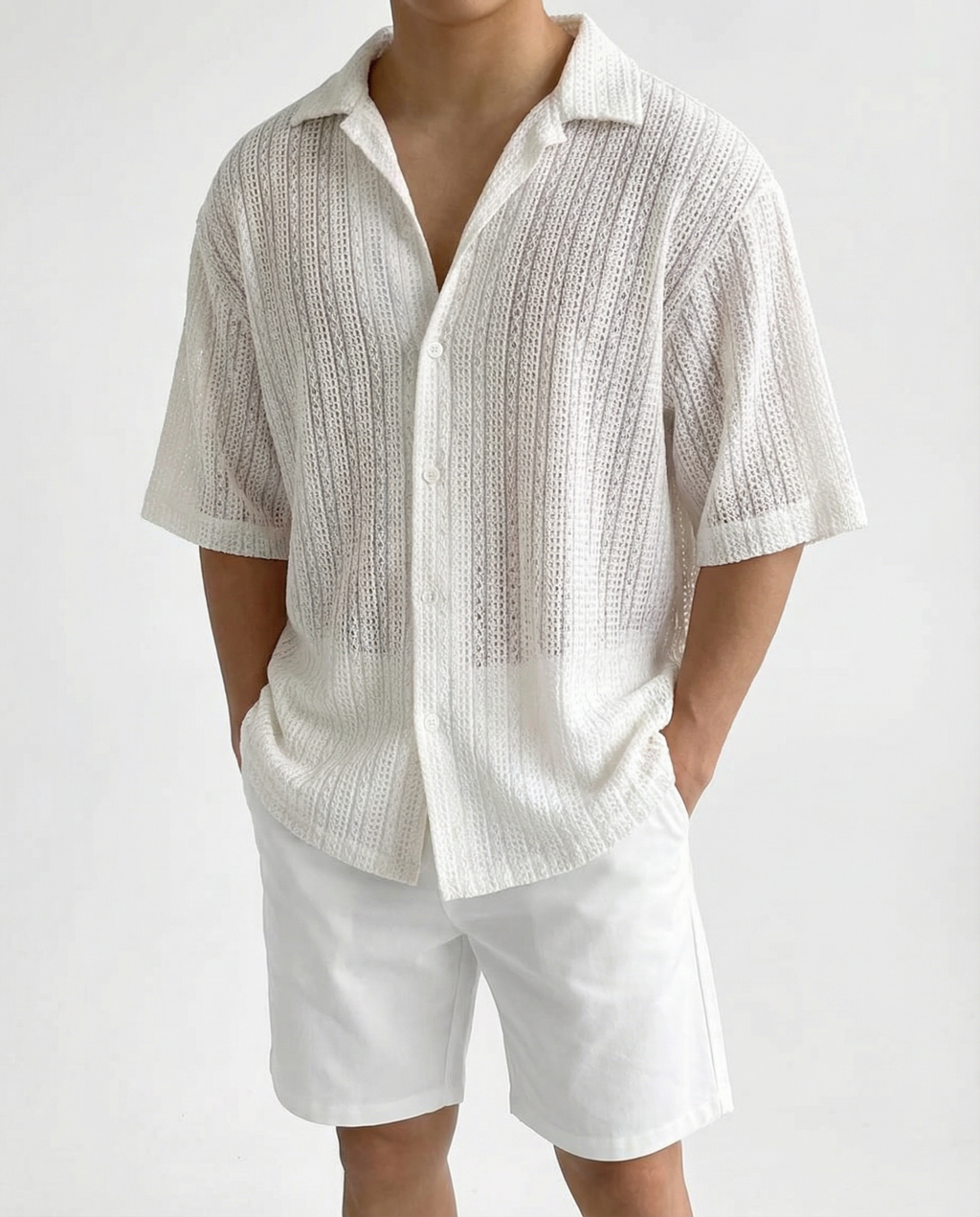 Oliver | Short Sleeve Knit Button Shirt Oversized Fit