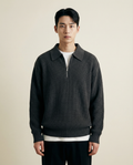 Theo | Knit Polo Quarter Zip Sweater Relaxed Fit
